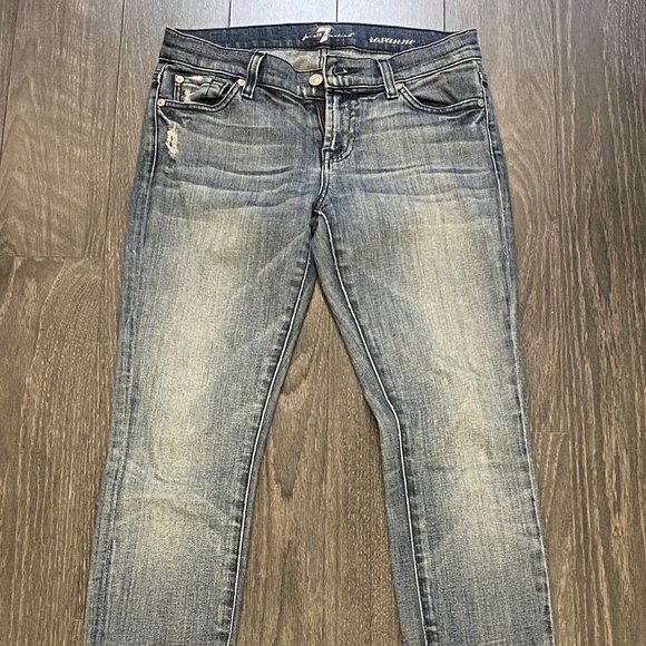 7 for all Mankind Straight Leg Denim - Picture 1 of 3